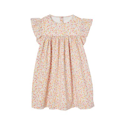 Robe imprimée manches courtes à volants VERTBAUDET