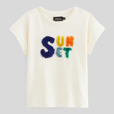 T-shirt manches courtes brodé froufrou MONOPRIX