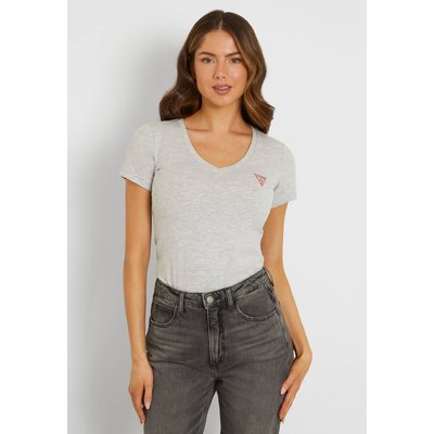 T-Shirt En Stretch Avec Petit Logo Triangle GUESS