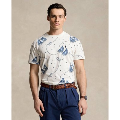 T-shirt dritta con stampa navale in jersey POLO RALPH LAUREN