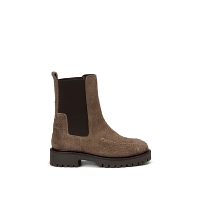 Bottines Chelsea modèle Phia en cuir velours à poils longs MARC O'POLO