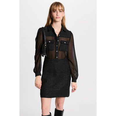 Robe courte ajustée tweed MORGAN