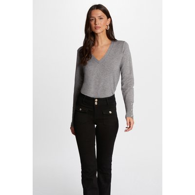 Pull manches longues col en V MORGAN