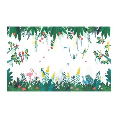 Papier peint panoramique oiseaux jungle RIO LILIPINSO