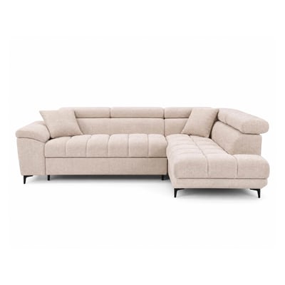 Canapé angle droit convertible velours texturé, CAMILLE BEST MOBILIER