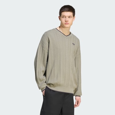 Pull Col En V Maille Torsadée adidas Originals