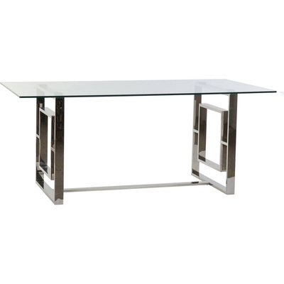 Table de salon en verre et acier, Moderno RECOLLECTION