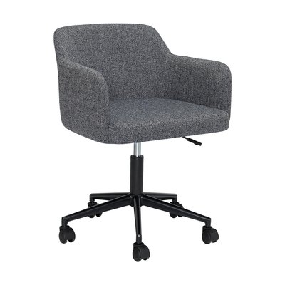 Chaise de bureau en tissu et métal HUBSCH