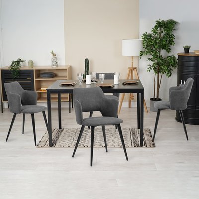 Table à manger extensible à allonge avec 4 chaises,BARI AKANJI MEUBLES COSY