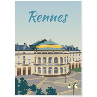 Affiche ville Rennes 2 L'AFFICHERIE