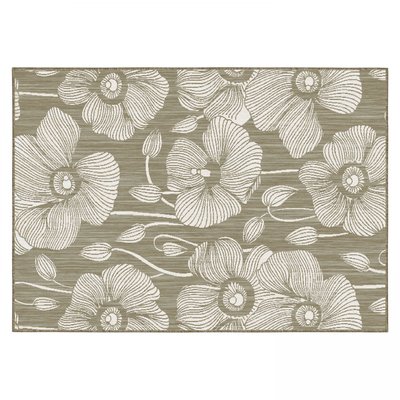 Tapis d'extérieur en polypropylène teinté dans la masse, POPPY OVIALA