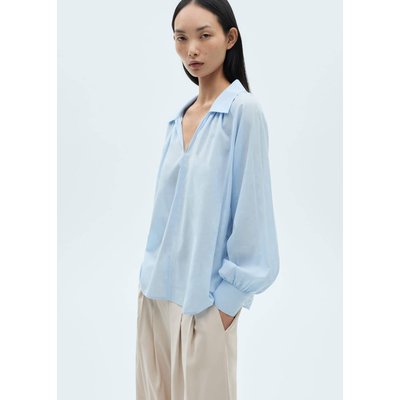 Blouse coton manches bouffantes MANGO