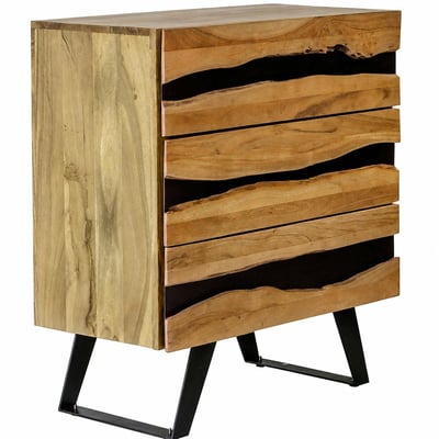 Commode en bois d'acacia 3 tiroirs CANYON PIER IMPORT