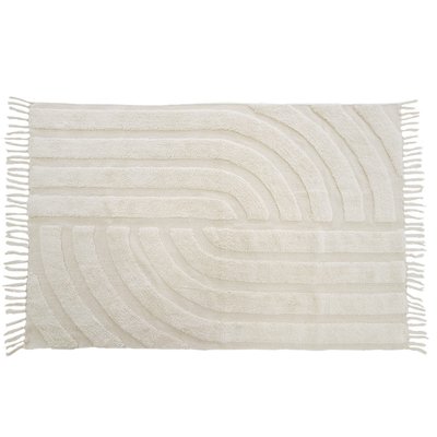 Tapis déco à franges en coton tufté RETRO FUTURE HOME