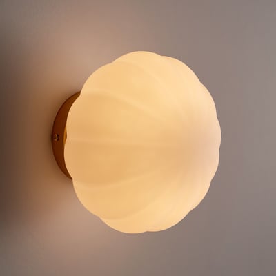 Amia Wall Or Ceiling Light in Brass and Opaline Glass LA REDOUTE INTERIEURS