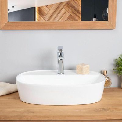 Vasque en céramique ovale avec plage 50 cm BAHIA WANDA COLLECTION
