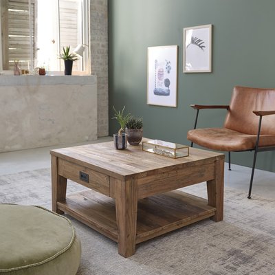 Table basse en teck recyclé massif CARGO BERAH GETAH