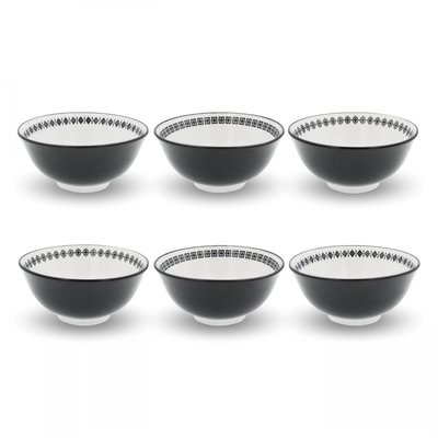 Lot de 6 moyens bols, VILLA LES PINS ARTIME