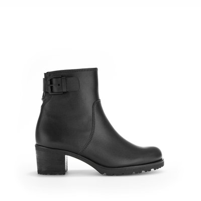 Bottines en cuir lisse à talon décroché GABOR
