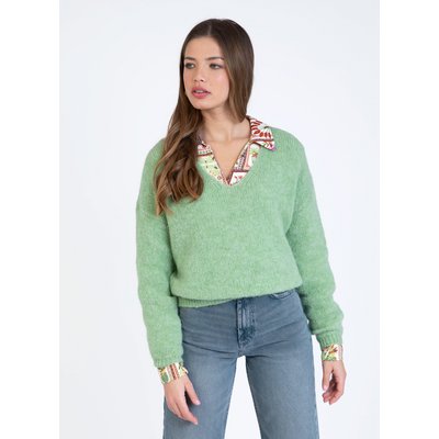 Pull vert amande femme La Redoute