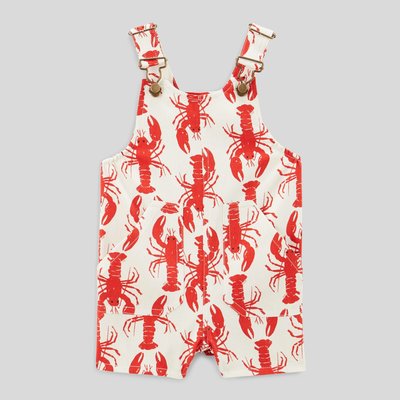 Salopette courte imprimée en coton BIO GOTS BOUT'CHOU