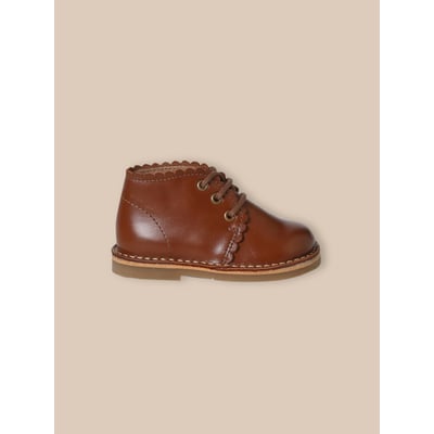 Bottines festonnées en cuir CYRILLUS
