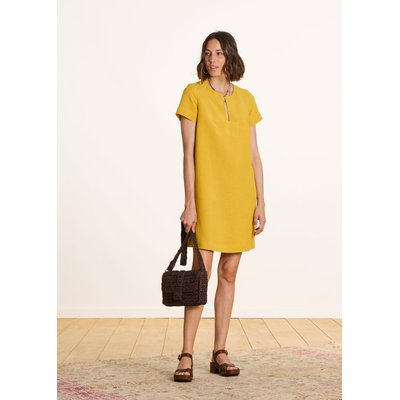 Robe courte droite à manches courtes LA FEE MARABOUTEE