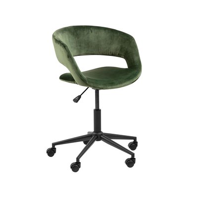 Chaise de bureau à roulettes en velours, CODDY OVIALA