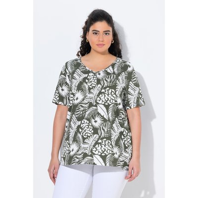 T-shirt, motif de plumes, coupe évasée ULLA POPKEN