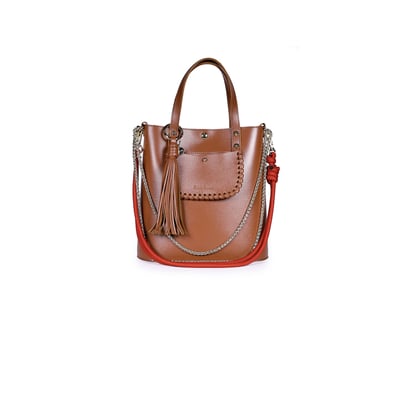Sac cabas en cuir, GRAND AME CRAIE STUDIO