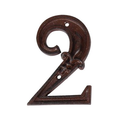 Numéro de maison en fonte Chiffre 2 BEST FOR BOOTS