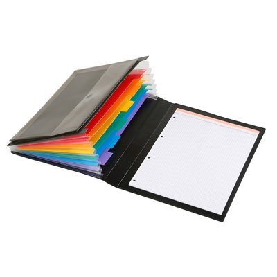 Trieur accordéon 6 positions A4 - Porte bloc papier intégré RAINBOW CLASS VIQUEL