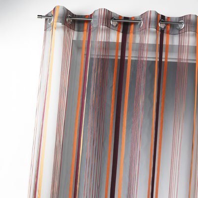 Voilage organza tissé rayures verticales HOME MAISON