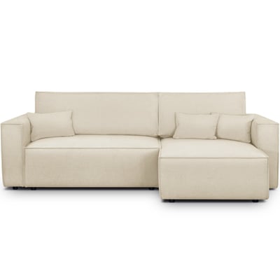 Canapé d'angle convertible 4 places en tissu chenille - LIVIA HOMIFAB