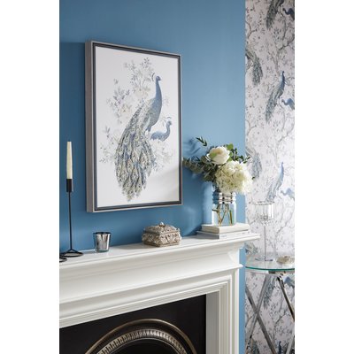 Toile encadrée fleurie Paon Belvedere LAURA ASHLEY