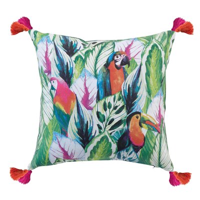 Coussin déhoussable Oiseaux Tropical DOUCEUR D'INTÉRIEUR