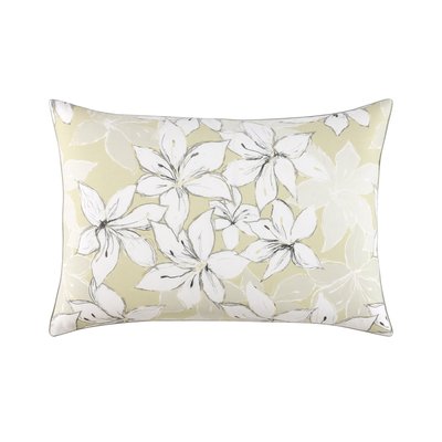 Taie d'oreiller en satin de coton vert, JADEITE BLOOM BOSS HOME
