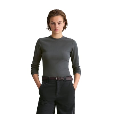 T-shirt long slim en jersey côtelé MARC O’POLO DENIM