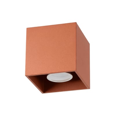 Plafonnier Aluminium Ocre Rouge GU10 1 Quad EDEN