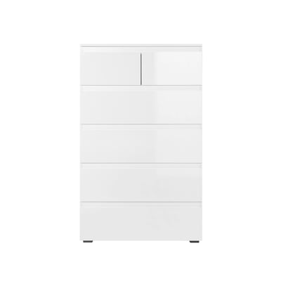 Commode étroite blanche 5 tiroirs ALVA PIER IMPORT