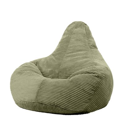 Pouf à dossier incliné velours côtelé Oeko-Tex® - DALTON ICON