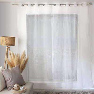 Voilage plumetis en organza avec œillets HOME MAISON