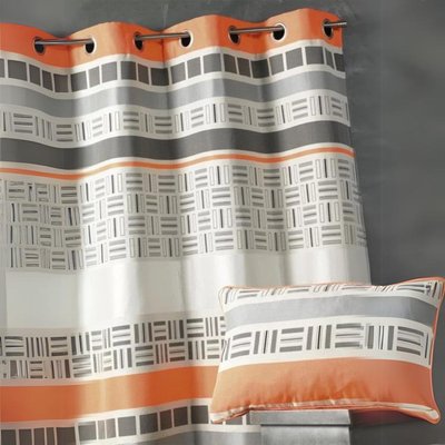 Rideau en jacquard design à rayures horizontales HOME MAISON