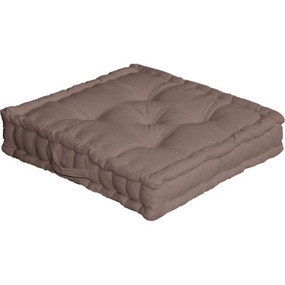 Coussin de sol uni en pur coton HOME MAISON