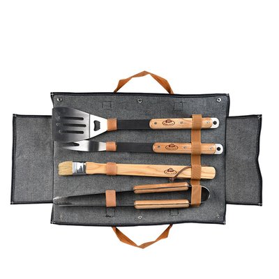 Set outils barbecue en jeans ESSCHERT DESIGN