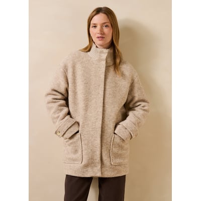 Manteau 3/4 doublé en laine mélangée LA FEE MARABOUTEE