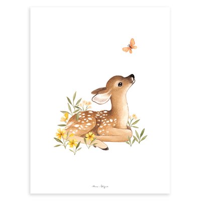 Affiche Faon Vintage Forest LILIPINSO