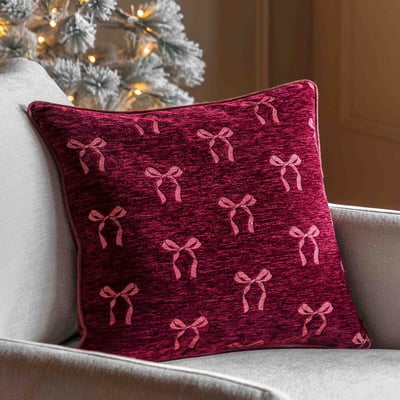 Vintage Bow Chenille Cushion ÉDITÉ