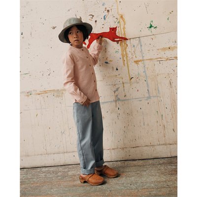 Camisa com gola mao, mangas compridas, seersucker às riscas FRANGIN FRANGINE X LA REDOUTE