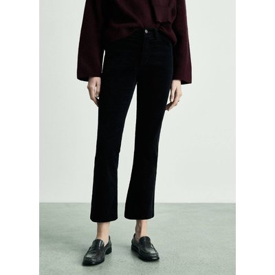 Jean Sienna flare crop velours côtelé MANGO